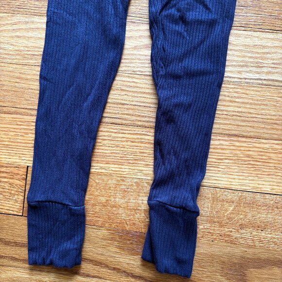 Set of 2 Lou Lou & Company Ribbed Pajama Tops/Bottoms Size 3T Navy Blue & Gray - Picture 4 of 12